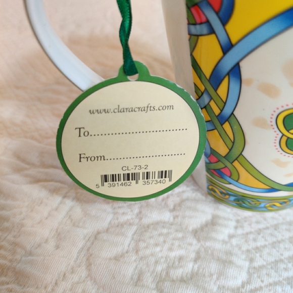 THE IRISH SHAMROCK Clara Irish Weave Bone China Mug Cup 14 oz - Picture 6 of 10